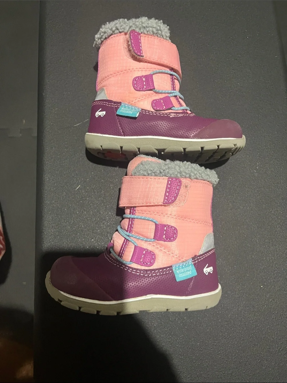 See Kai Run Pink and Purple Girls Snow Boots